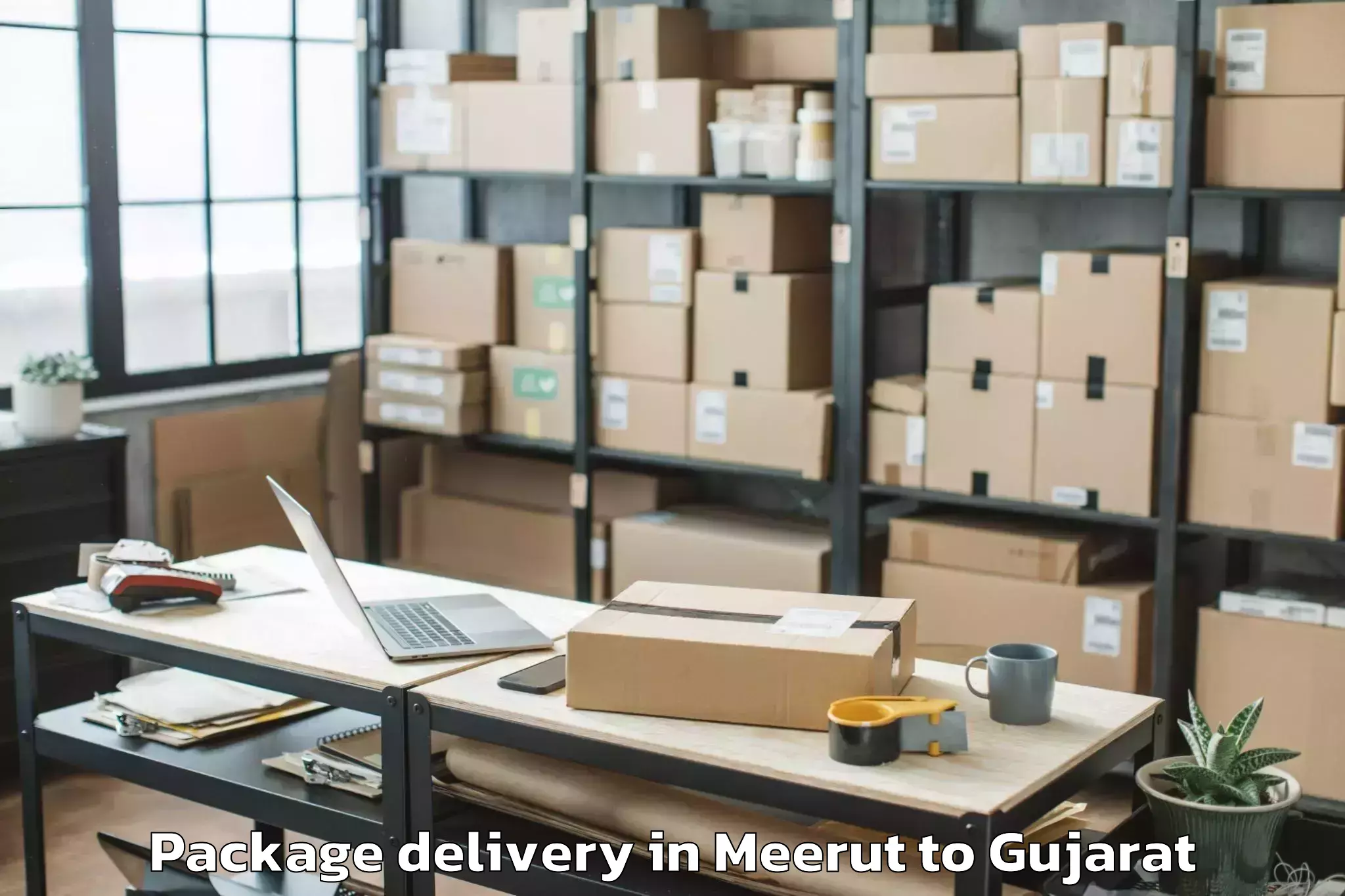 Get Meerut to Abrama Package Delivery